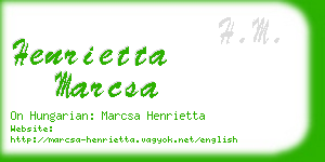 henrietta marcsa business card